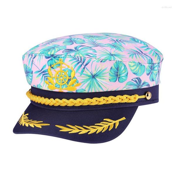 Berretti Cappello Cappelli da capitano Cappello da marinaio Costume per bambini Capitano Festa Marina Barca Canottaggio Yacht Pilota Accessori Nave pirata Uomo Cosplay