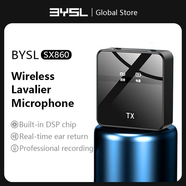 Микрофоны BYSL Беспроводной петличный микрофон для записи Профессиональный мини-микрофон для мобильного телефона Планшет Ноутбук Прямые трансляции Vlog Интервью 230920