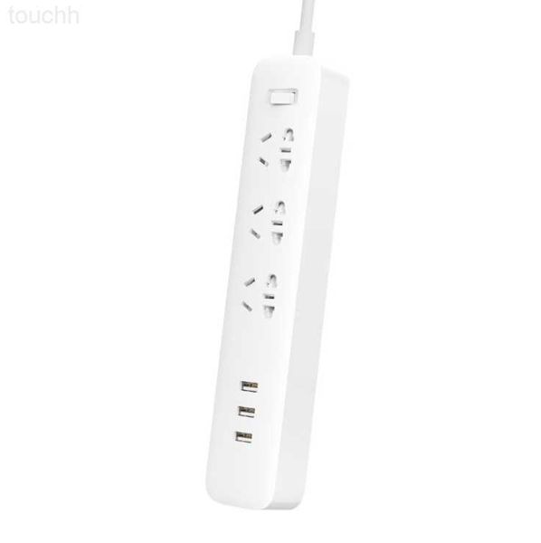 Soquetes Youpin Mi Mijia Tomada QC3.0 27W Carregamento rápido Power Strip 3 USB + três soquetes Padrão Plug Interface Extensão Chumbo 1.8m L230921