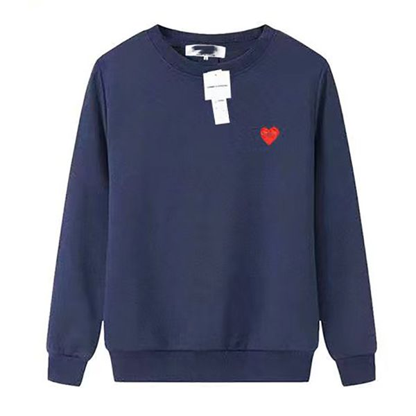 Play Designer Felpa con cappuccio da uomo Maglione da donna con occhi a cuore ricamato girocollo Pullover con velluto per il calore e può essere indossato su maglione di cotone solido fondo alto qu