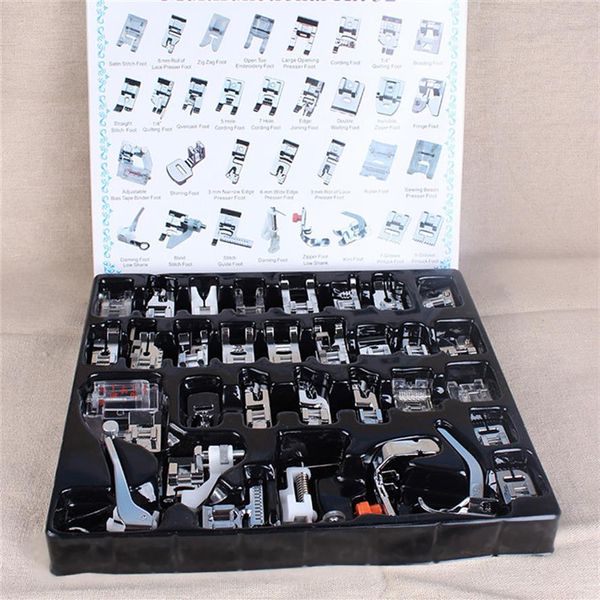 32 stücke Mini Heimischen Nähmaschine Flechten Blind Stich Stopfen Nähfuß Füße Kit Set Für Brother Singer Janomefront 236q