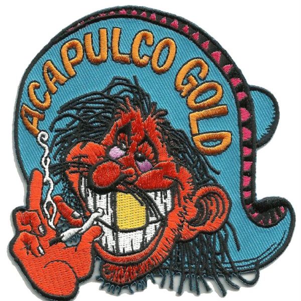 ACAPULCO GOLD MR Occhi rossi Rockability Giacca da motociclista Gilet Biker Patch Ricamo per Abbigliamento Jeans Borsa Decorazione Ferro su Patc256V