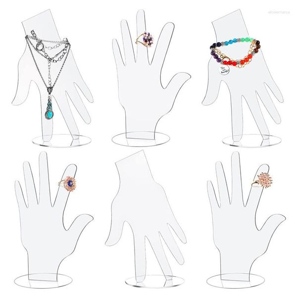 Schmuckbeutel Handform-Ausstellungsstand-Armband-Armband-Halsketten-Halter für Ketten-Finger-Ring-Frauen-Mädchen-Geschenk