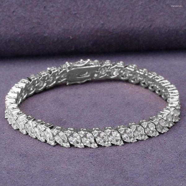 Charm Armbänder JEWEL Trendy Frauen Armband Zirkonia Voller Kristall Micro Pave Fassung Braut Hochzeit Schmuck Zubehör Geburtstagsgeschenk