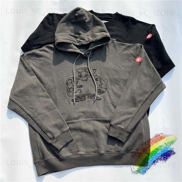 Felpe con cappuccio da uomo Felpe in tessuto pesante lavato CAVEMPT C.E Felpa con cappuccio Uomo Donna 2022fw Felpe con ricamo robot Batik Cav Empt Con cappuccio T230921