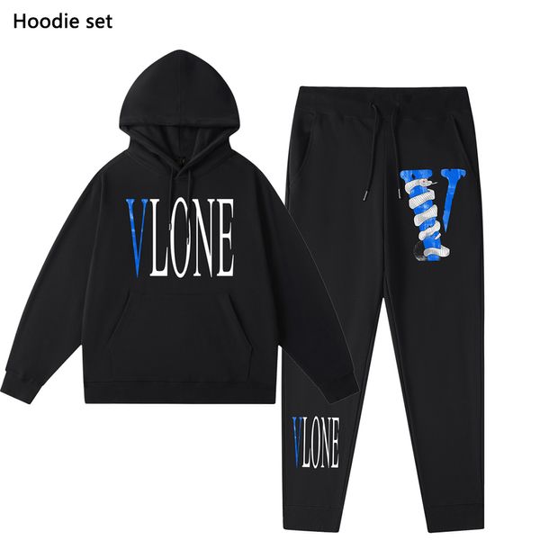 Vlone Hoodie Neuer Verkauf Mode Hoodie Broken Bear Sweatshirt Teddybär Trendy Terry Explosion Pullover Stil Männer und Frauen Größe S-3XL weiß grauer Druckbuchstabe