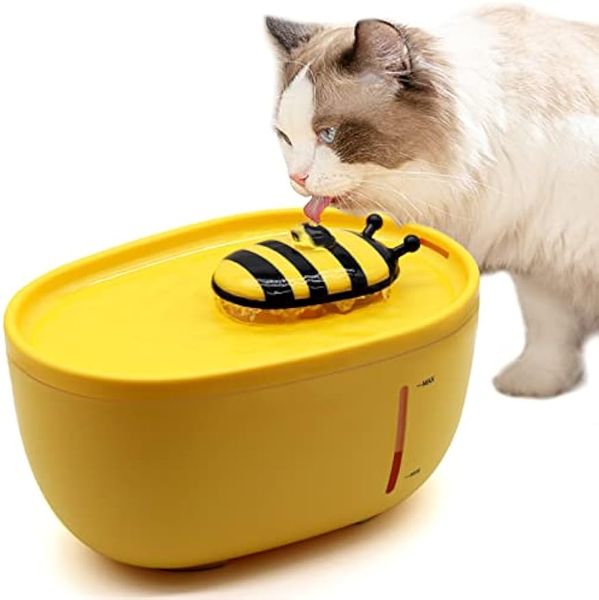 Fonte de água para gatos, fonte de água para animais de estimação de 2L, dispensador de água automático ultra silencioso para gatos e gatos dentro com bomba de luz LED