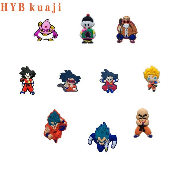 Hybkuaji özel 100pcs + sıcak anime ayakkabı takıları toptan ayakkabı süslemeleri ayakkabı için pvc tokalar