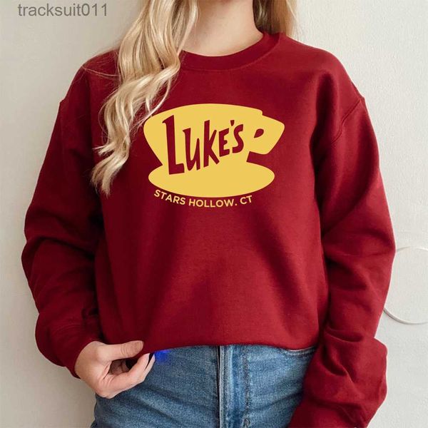 Maglioni da donna Retro Gilmore Girl Felpa Vintage Lukes Diner Felpa con cappuccio Star Hollow Pullover Donna TV Show Gilmore Girl Felpe girocollo L230921