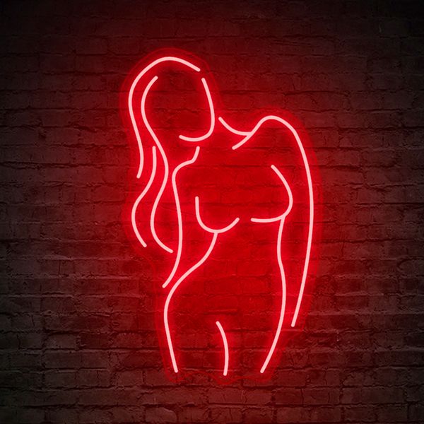 Insegna al neon personalizzata Insegna al neon sexy Lady Insegna a LED Camera da letto Decorazione della stanza Appeso a parete fredda Insegna al neon Art Bar Party Hotel Decor Lampade al neon Insegna al neon a LED