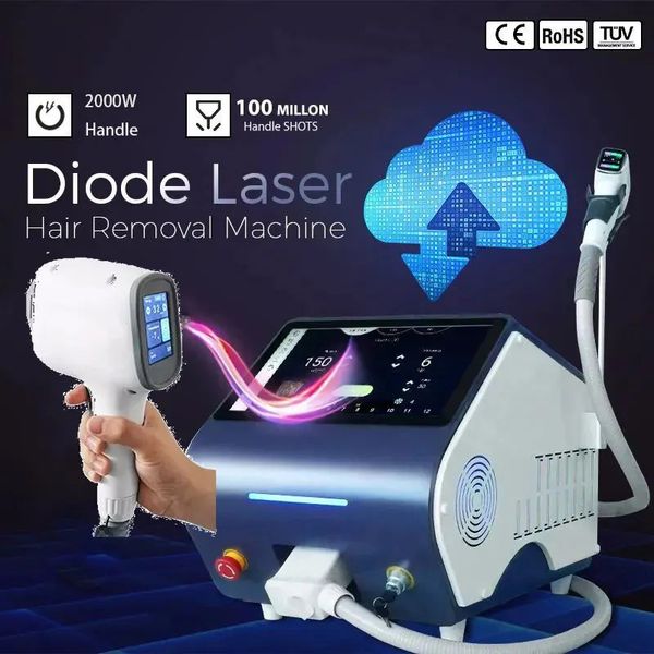 2024 Neueste tragbare OEM 808 nm Diodenlaser-Haarentfernungsmaschine zu verkaufen Diodenlaser-Haarentfernungsmaschine, geeignet für alle Hauttypen