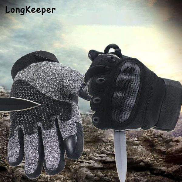 Handschoenen met vijf vingers Niveau 5 Tactisch Professioneel Anticutting Antistab Militair Outdoor Fullfinger Heren Special Forces Combat Handschoen 230921