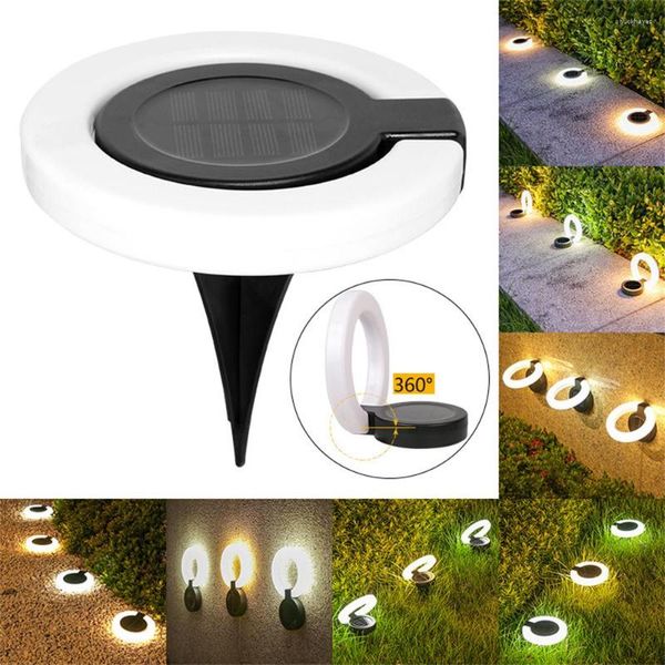 Paket Güneş Gödeli Işık 17 LEDS Su geçirmez manzara dekorasyonu Sıcak/Beyaz Driveway Bahçe Bahçesi Çit