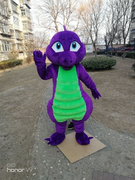 Fantasia de mascote dino roxa, fantasia personalizada de dinossauro, kit de anime, tema mascotte, vestido extravagante, fantasia de carnaval 41998