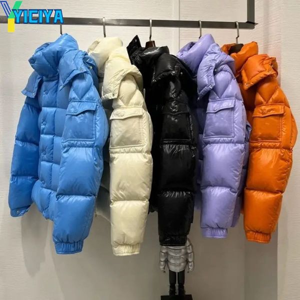 2023 YICIYA mit kapuze unten jacke Mo marke schwarz oversize bomber frauen winter Hohe qualität Varsity Weibliche Amerikanischen Jacken Mantel