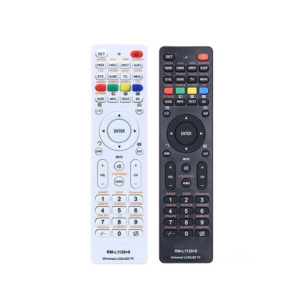 Controle remoto universal para televisão RM-L1130 + 8 ABS Substituição Smart Television Soft Button para Samsung LG panasonic Sony Hitach Philips assistir TVs com caixa