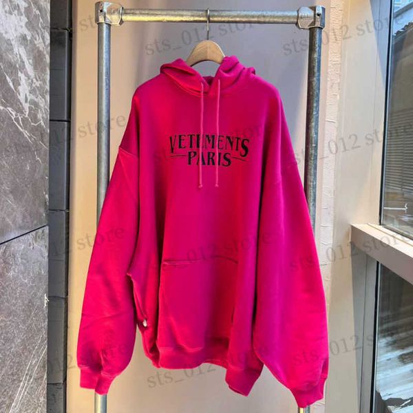 Herren Hoodies Sweatshirts FW23 Herbst/Winter Hoodies Fleece Stroke Print Kapuzenpullover Übergroße Streetwear VTM Sweatshirts für Männer Frauen T230921