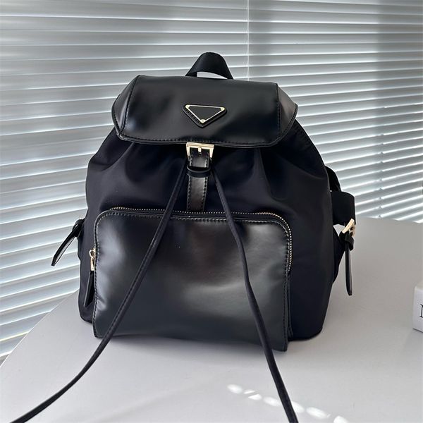Черный рюкзак из нейлона, дизайнерский мужской спортивный рюкзак, дорожная сумка для багажа, студенческая школьная сумка, нейлоновый рюкзак, сумка на плечо