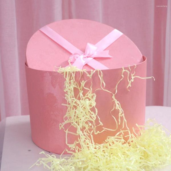 Geschenkpapier DIY Geschenkbox 10x7cm Farbe rund Papier Karton Muttertag Hochzeit Party Heimdekoration Gefälligkeiten
