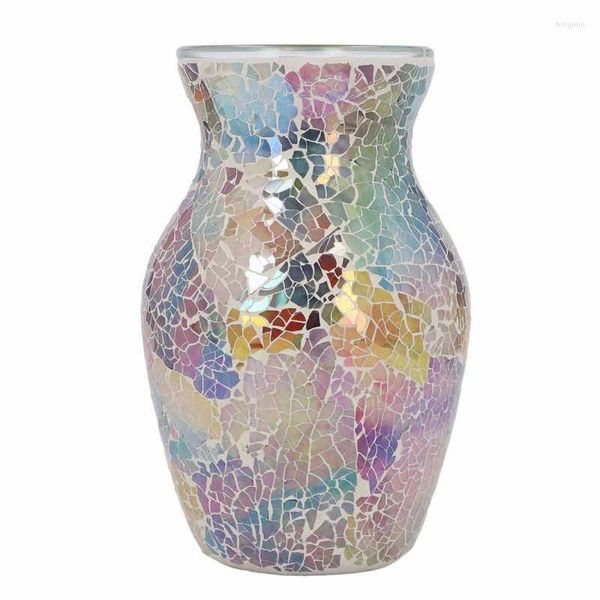 Vazolar mozaik cam vazo parlak Avrupa tarzı oturma odası yatak odası dekorasyonu için zarif dekoratif