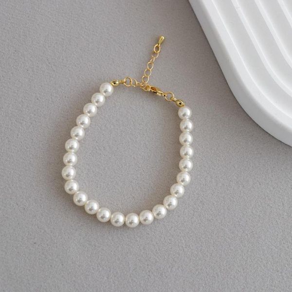 Strand Han Edition Edition Wind Pearl Braccialetta con design di nicchia placcato in oro MM Delicata femmina contrattata