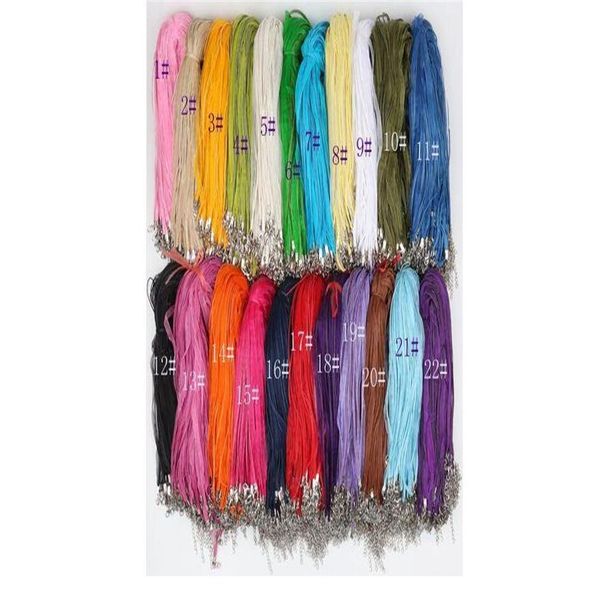 Mode 100 teile / los 22 Farben Sie wählen Organza Voile Band Halsketten Anhänger Ketten 3 1 18 44 cm Schmuck DIY259t