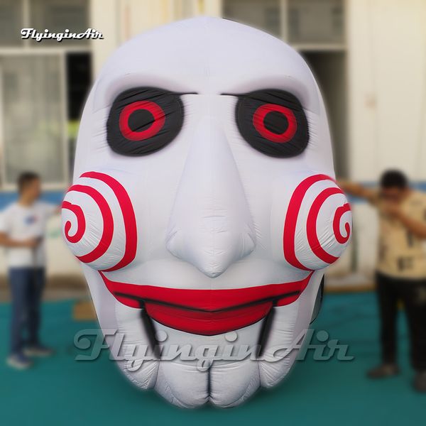 Assustador gigante mal inflável cabeça de palhaço viu filme máscara de palhaço balão para decoração de máscaras de halloween