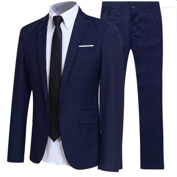 Erkekler Suits Business Blazer Üç Parçalı Set Ceket Palto Pantolon Gömlek Damat Düğün Düğün Resmi Elbise Erkek kıyafeti için lüks