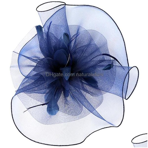 Bandanas Malha Headdress Fascinators Chapéus Mulheres 1920 Headpiece Acessórios de Cabelo Nupcial Headwear Flapper Banquete Drop Delivery Fashion S Dhew3