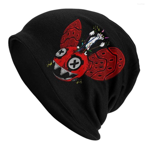 Berets Deadmau5 Beanie Chapéus Destruição Bonnet Unisex Adulto Trendy Hippie Skullies Beanies Outono Inverno Gráfico Elastic Caps