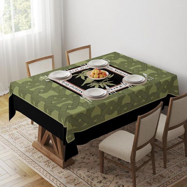 Toalha de mesa de jantar geométrica decorativa toalha de mesa quadrada sous verre de 35akl40601