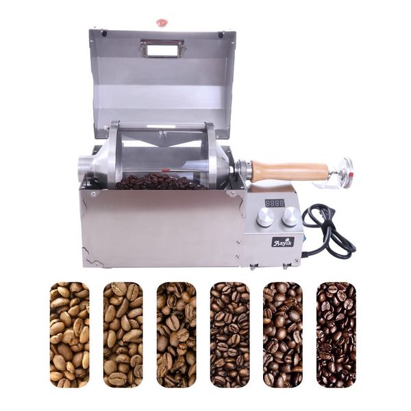 Haushalts-Kaffeebohnen-Backmaschine, Kaffeebohnenröster, thermische, hochtemperaturbeständige Quarzglastrommel