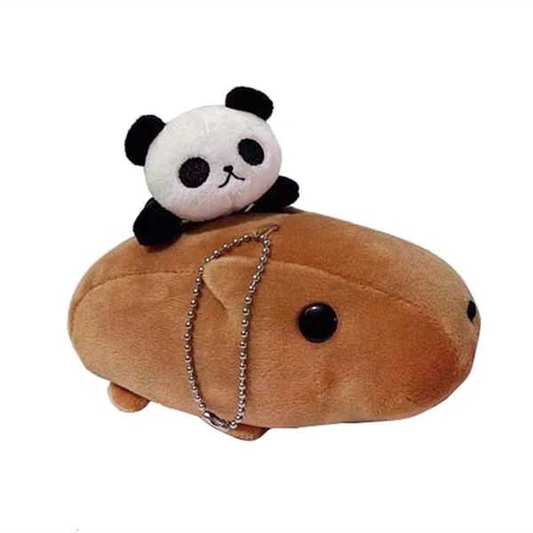 Chaveiros de pelúcia Capivara Kapibarasan com Panda Chaveiro de pelúcia Cordão Brinquedo Kawaii Bonito Chaveiros Bola Corrente Chaveiro Pequeno Presente 230922