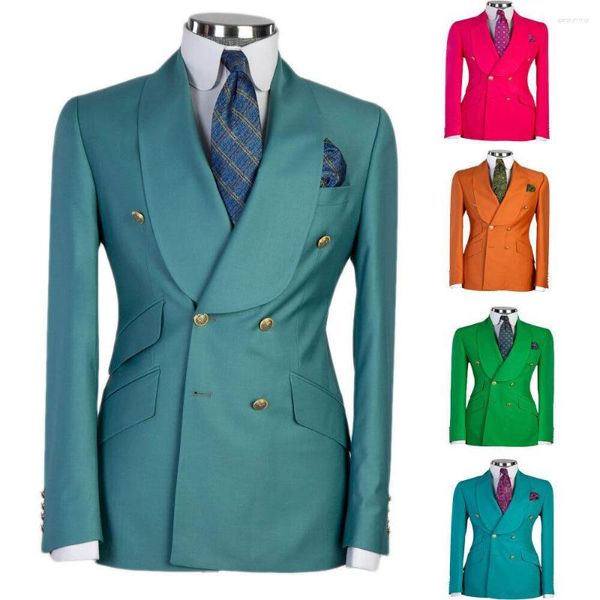 Herrenanzüge, klassisch, für Herren, 2-teilig, echtes Po, Business-Blazer, Hochzeit, Bräutigam, Ballkleider, Party, Kostüm, Homme, maßgeschneidert, Jacke und Hose