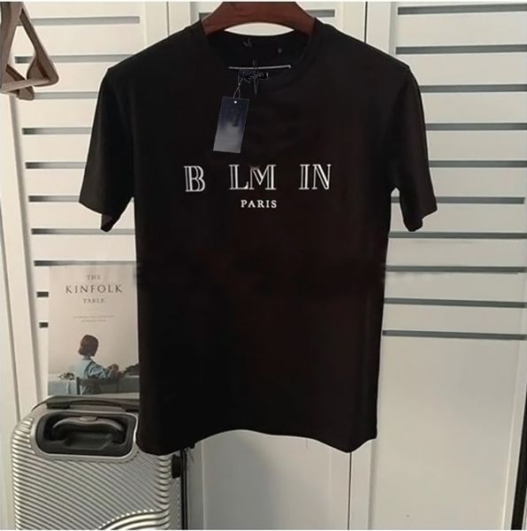 Balimm Lüks Tshirt Erkekler Mens Tasarımcı Erkek Tişörtler Kısa Yaz Moda Marka Mektubu Yüksek Kaliteli Tasarımcılar Tişört#WZC