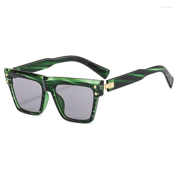 Occhiali da sole a righe con montatura quadrata per donna Occhiali da sole vintage firmati Occhiali da sole Uomo Tonalità Uomo Donna UV400 Gafas Oculos