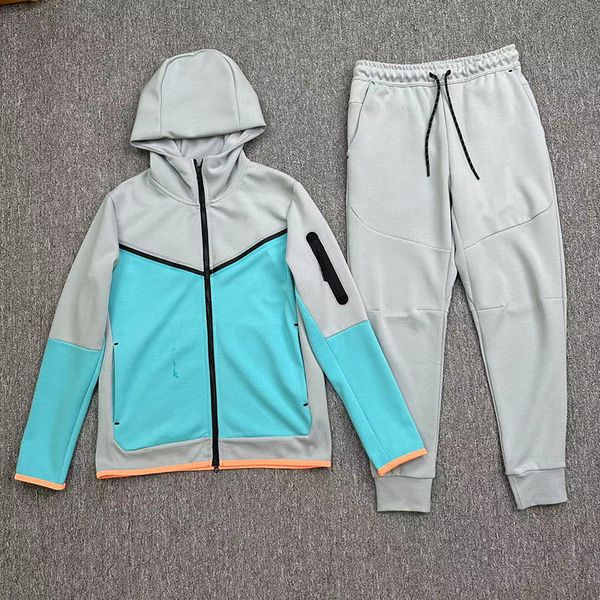 Fermuar kazak erkek moda kapşonlu burb sweatshirt eşofmanları moda ince fit erkek set pantolon hip hop kazak kapüşonlu joggers pantolon yüksek kaliteli muti çalışıyor