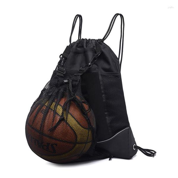 Outdoor-Taschen Sport Basketball Kordelzug String Bag Sackpack Radfahren Fahrrad Hemlet Rucksack Gym Yoga Cinch Sack für Männer Frauen
