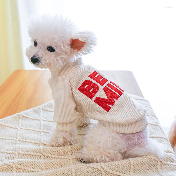 Vestuário para cães Pet Cat Roupas Primavera T-shirt Bonito Pêssego Coração Suéter Roupas Filhote de Cachorro Camisa do Dia dos Namorados para Pequeno Traje