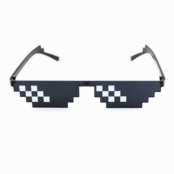 Moda Gözlükleri Gölgeler 8 Bit Pikselli Bayanlar Güneş Gözlüğü UNISEX GEGLASSES MOSAIC Erkekler Kadın Thug Life 230920