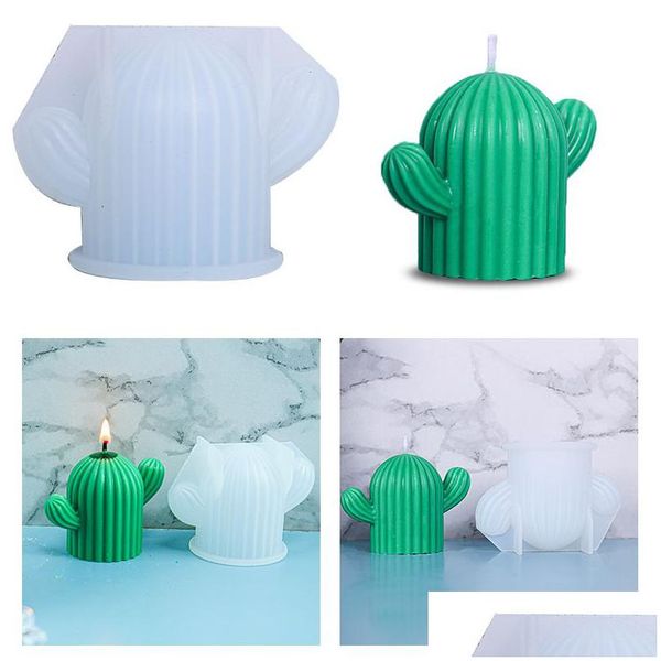 Altre arti e mestieri Cactus Candela Sile Stampo Sapone fatto a mano Decorazione epossidica Mods 3D per candele Creazione di accessori per la casa 20220903 Dr Dhktz