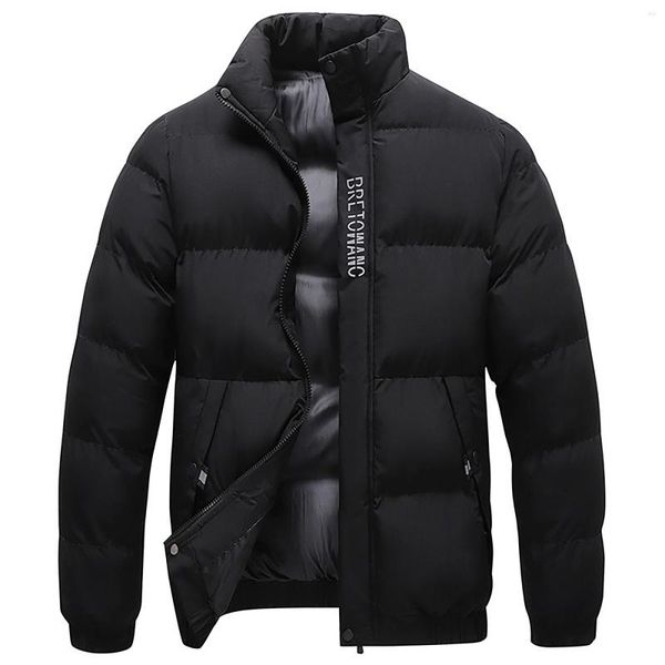 Erkek ceketler sonbahar ve kış düz renkli fermuar çift yan cep kalınlaşmış sıcak ceket ceket erkekler uzun uzunlukta