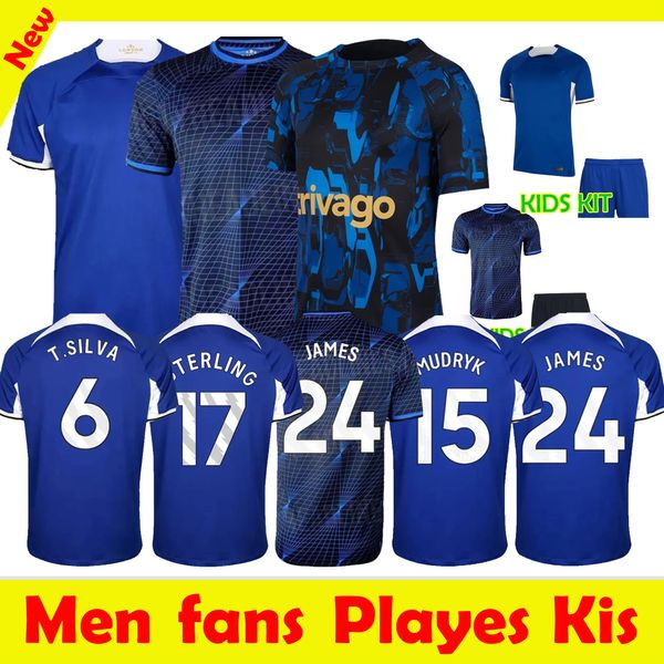 23/24 Nkunku Jackson CFC maglie da calcio Disasi 23 24 Enzo Fernandez Mudryk JAMES STERLING Cucurella Chukwuemeka maglia da calcio uomo bambino Ugochukwu