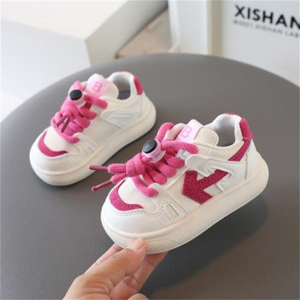 Zapatos para niños, zapatillas de cuero para niños pequeños, zapatillas deportivas para primavera y otoño, zapatillas deportivas a la moda para niños y niñas