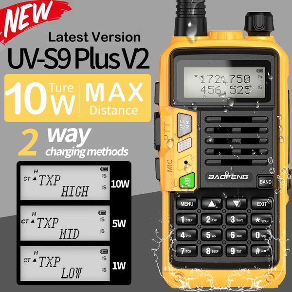 Walkie Talkie BaoFeng UV-S9 Plus 8W10W Leistungsstarker Walkie Talkie CB Amateurfunk-Transceiver mit großer Reichweite bis zum tragbaren Funkgerät uv-5r Hunt City 230922