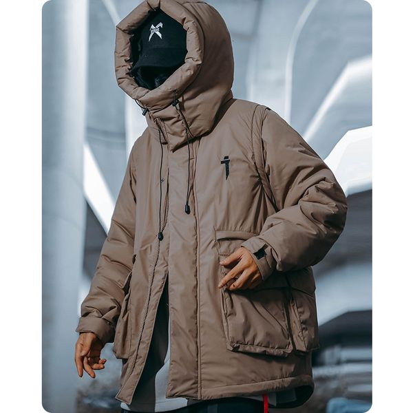 Piumino da uomo Parka rimovibile unisex maschile Cappotto invernale Imbottitura Piumino da uomo pesante Abbigliamento Varsity Harajuku Hiphop High Street Michalkova 230922