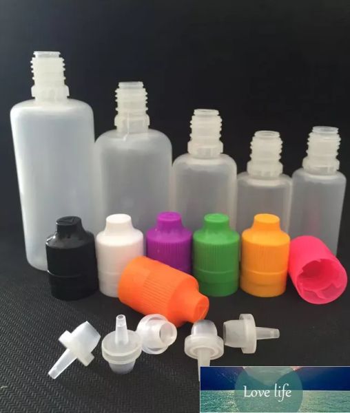 Универсальные разноцветные пластиковые бутылки 3 мл, 5 мл, 10 мл, 15 мл, 20 мл, 30 мл, 50 мл, 60 мл, 100 мл, 120 мл. Бутылки-капельницы с длинными тонкими наконечниками. Тамперные крышки.