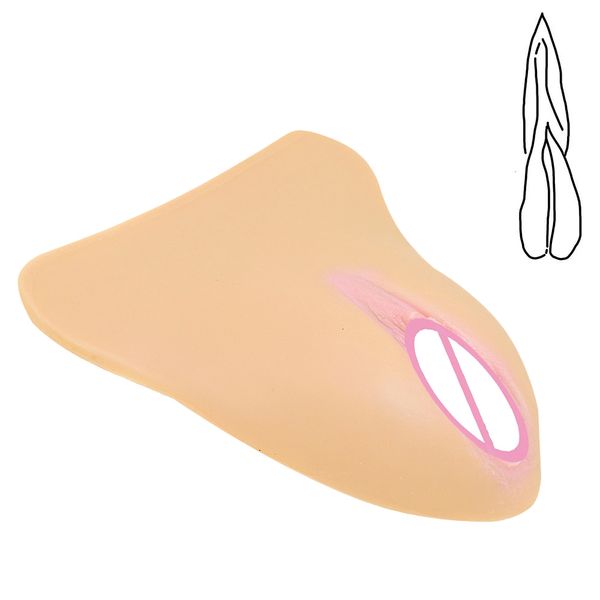 Forma del seno Sissy Hiding Gaff Panty Insert Pads Figa in silicone Vagina finta Collegabile Drag Queen Crossdessing Transgender 230921