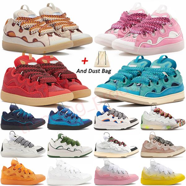 Designer Lavins Scarpe Piattaforma da donna Nuovo arrivo lavina Leather Curb Casual lavin Sneakers Goffrata Madre Nappa Pelle di vitello Doppio tessuto Stringate Scarpe da ginnastica sportive