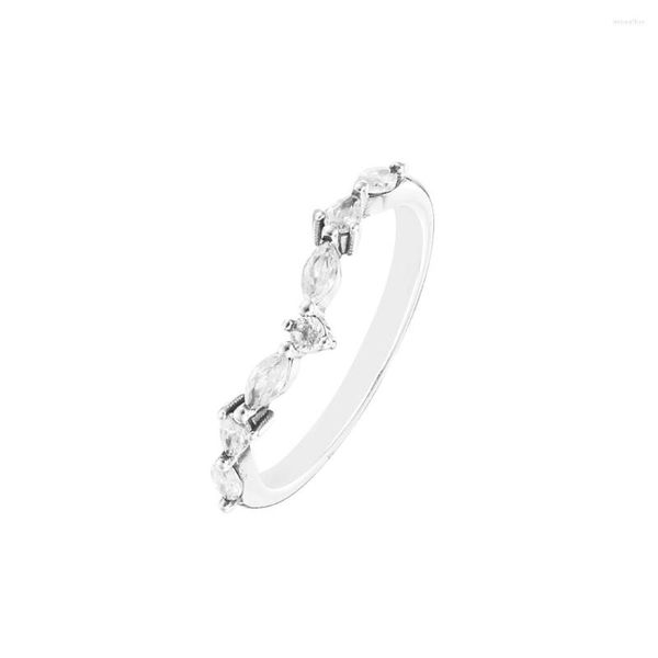 Anéis de cluster Qandocci 2023 inverno atemporal desejo espumante anel alternado para mulheres 925 prata diy se encaixa na moda europeia charme jóias